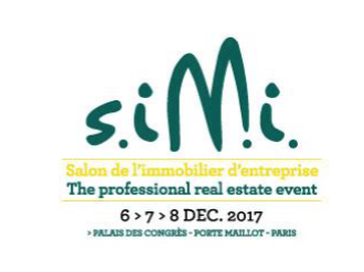 Save the date : Le SIMI, salon de l'immobilier d'entreprise, se tiendra du 6 au 8 décembre 2017