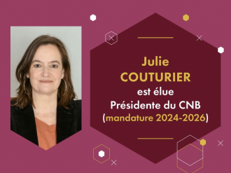 Julie Couturier élue présidente du CNB pour la mandature 2024-2026