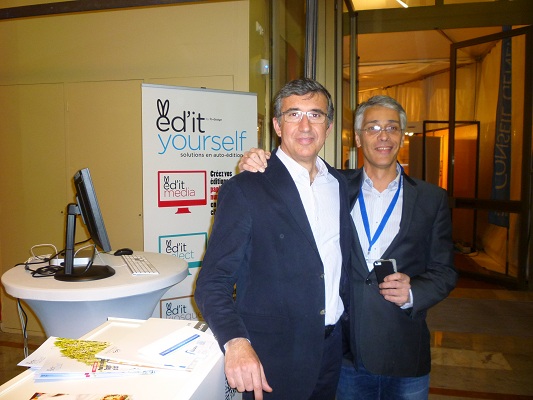 A gauche : Jean-Marc Tasseto, Directeur Général de Google France A droite : Philippe Chemla, directeur de Fo Design