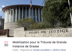 JOURNÉE « justice morte » à Grasse : blocage du Palais de justice dès 8h