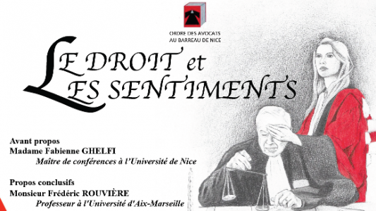 Colloque "Le droit et le sentiment" du 2 juin 2015 à la faculté de droit de Nice