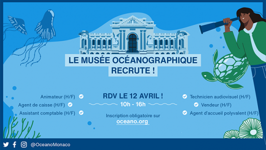 Le Musée océanographique recrute via un job dating le 12 avril