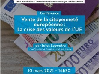 Webconférence LADIE : "Vente de la citoyenneté européenne : la crise des valeurs de l'UE"