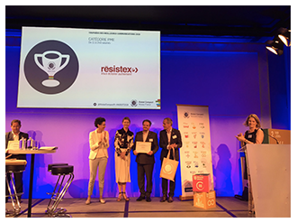 RESISTEX récompensée du Trophée 2019 de 'La meilleure Communication de Progrès d'une PME" 