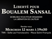 Nice : Rassemblement pour la libération de Boualem Sansal le mercredi 12 mars à 19h30