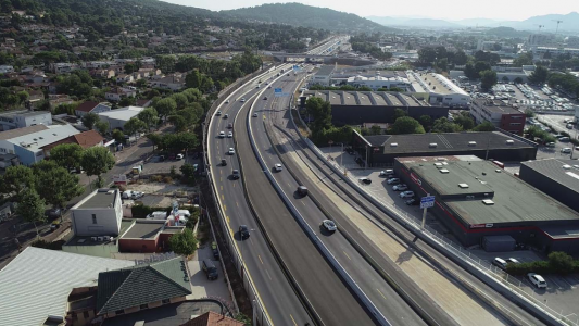 Élargissement de l'A57 - Une nouvelle zone de travaux au niveau de La Valette