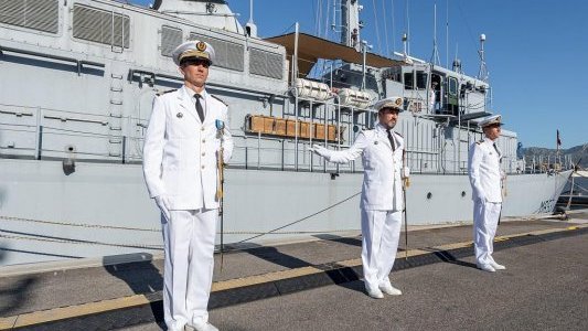 Frédéric Garrouste, commandant du chasseur de mines tripartite CAPRICORNE