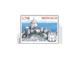Office des Emissions de Timbres-Poste de la Principauté de Monaco : mise en vente du timbre ANCIEN FIEF DES GRIMALDI - MATIGNON