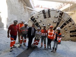 Tramway à Nice : Le tunnelier Catherine est bien sorti de terre