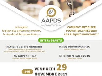 Colloque annuel AAPDS : "LE NOUVEAU VISAGE DE LA SANTE AU TRAVAIL A L'HORIZON 2020"