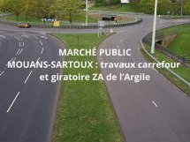 CA Pays de Grasse : Avis de marché public pour travaux sur giratoire et carrefour 