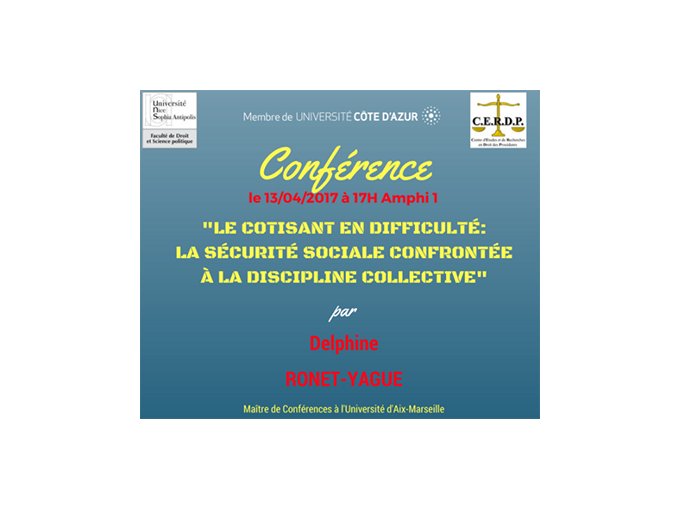 Conférence CERDP - "Le