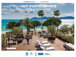 Relance : Cannes propose une offre hôtelière inédite,1 nuit offerte pour 3 nuits achetées ! 