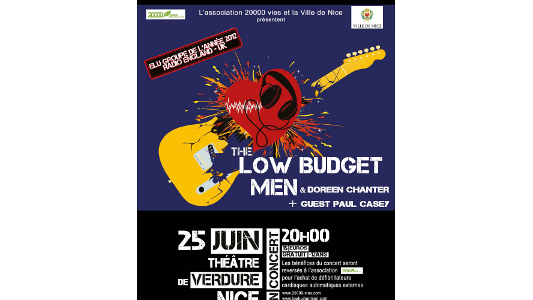 Concert Caritatif : The Low Budget Men le 25 juin au Théâtre de Verdure !