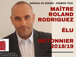 Barreau de Grasse : Maître Roland Rodriguez élu Bâtonnier 2018/2019