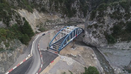 Travaux post tempête Alex : l'innovation au service de la reconstruction des ponts de la Roya