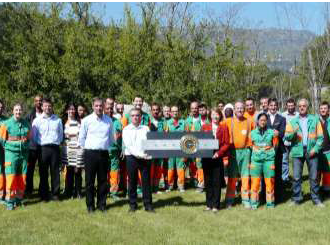 L'usine Lafarge de Contes reçoit le 1er prix du Trophée Sécurité 2014 du SFIC (Syndicat Français de l'Industrie Cimentière)