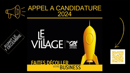 Le Village by Crédit Agricole Provence Côte d'Azur recrute sa prochaine promotion 2024/2025 d'entreprises innovantes sur le territoire 06, 83 et 04