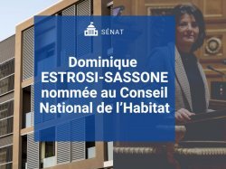 Dominique Estrosi Sassone nommée au Conseil National de l'Habitat 