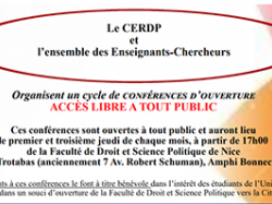 CERDP : le programme des conférences