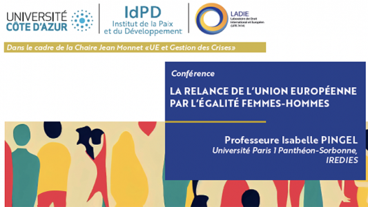 Conférence LADIE : "la relance de l'union européenne par l'égalité femmes-hommes"