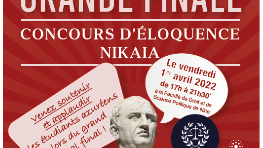 Venez soutenir les étudiants pour la grande Finale du Concours d'éloquence Nikaia le 1er avril