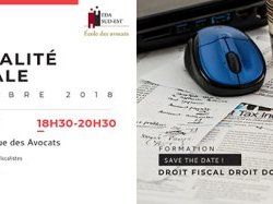 Formation EDA Sud Est : Actualité fiscale du mois d'octobre 2018