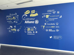 Allianz France inaugure son accélérateur de startups au sein du stade Allianz Riviera à Nice et présente sa première promotion.