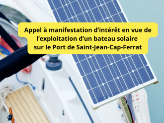 Appel à manifestation d'intérêt en vue de l'exploitation d'un bateau solaire sur le Port de Saint-Jean-Cap-Ferrat