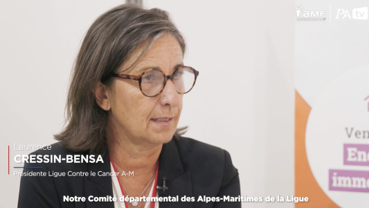 [Salon des Maires 06] Échange avec Laurence Cressin-Bensa, présidente de la Ligue contre le cancer des Alpes-Maritimes 