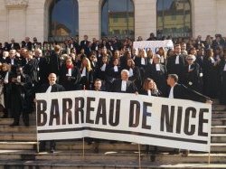Les avocats des Barreaux des Alpes-Maritimes en grève