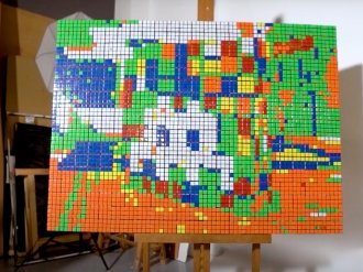« Rubik Space », œuvre pionnière d'Invader en vente chez Artcurial