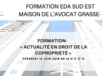 Formation EDA Sud Est : Actualité en droit de la copropriété