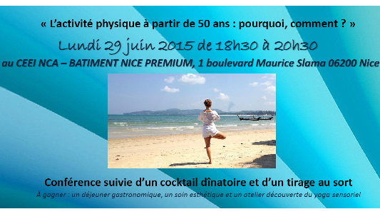 Débat JCE Nice : « L'activité physique à partir de 50 ans : pourquoi, comment ? »