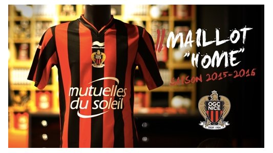 Saison 2015-2016 : L'OGC Nice lance son nouveau maillot