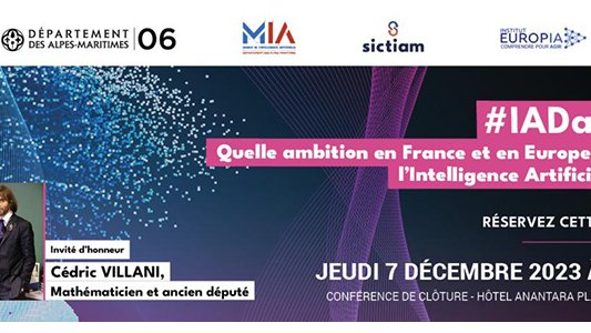 Conférence #IADATE : « Quelle ambition en France et en Europe pour l'IA ? » avec Cédric VILLANI