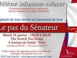 "Le pas du sénateur" : Hélène Masson-Maret présentera son livre à Nice le 16 janvier