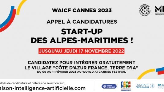 Appel à candidatures pour les start-up maralpines à l'occasion du WAICF