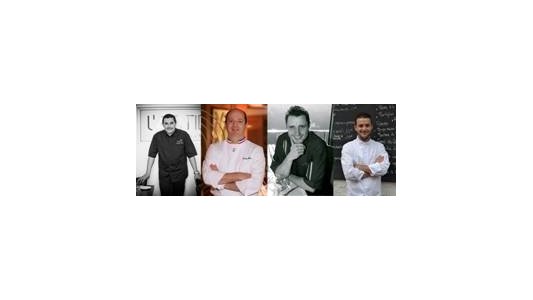 4 chefs sont réunis pour un dîner gastronomique, destiné aux bénéficiaires des restos du cœur de Nice et alentours 