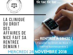 Clinique du Droit des Affaires Nice : présentation des #25 nouveaux cliniciens demain à 18h30