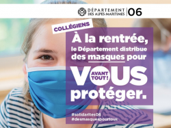 Rentrée : Le Département 06 remettra 2 masques en tissus lavables par collégien