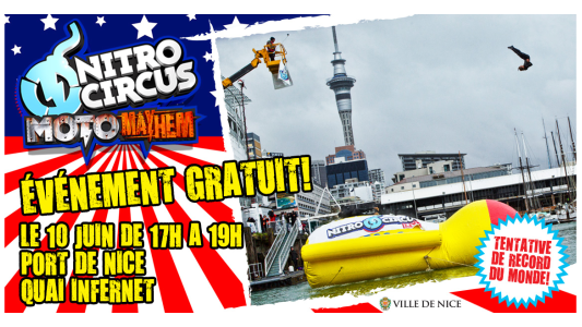 Nitro Circus tente le record du monde dans le port de NICE 