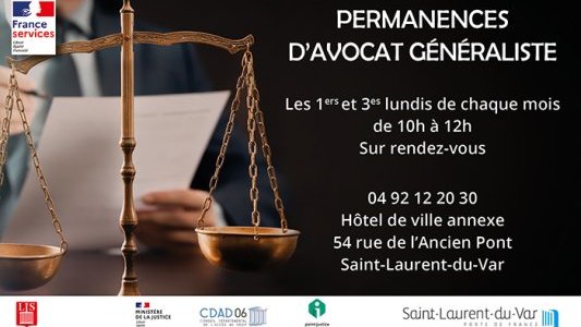 Saint Laurent du Var : Des permanences d'avocats ouvertes à tous dans les locaux de France Services