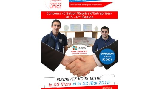 Fondation Unice : Concours « Création/Reprise d'Entreprises »