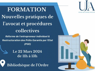 Formation UJA NICE - « Nouvelles pratiques de l'avocat et procédures collectives »