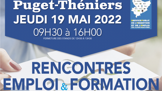 Puget-Théniers : Rencontres de l'Emploi & de la Formation le 19 mai