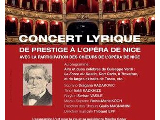 Concert lyrique de prestige au profit des urgences du CHU de Nice