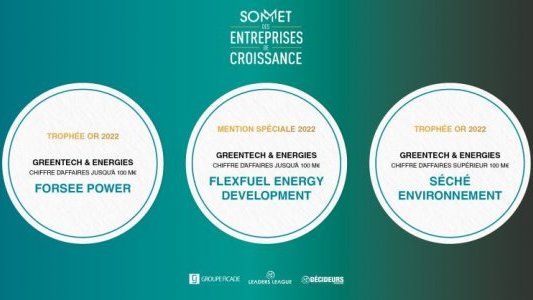 Sommet des Entreprises de Croissance : FLEXFUEL ENERGY DEVELOPMENT couronnée catégorie "Greentech & Energie"s