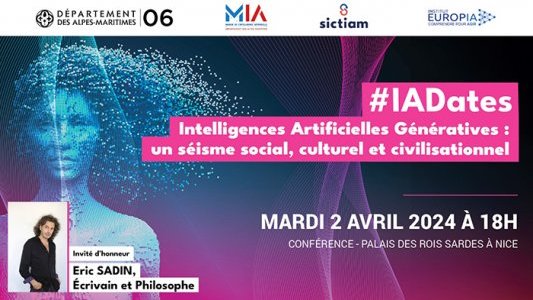  Conférence « Intelligences Artificielles génératives : un séisme social, culturel et civilisationnel » avec Éric Sadin, Philosophe