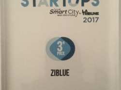 Ziblue a reçu un Trophée Startups au "Forum Smart City" à Nice